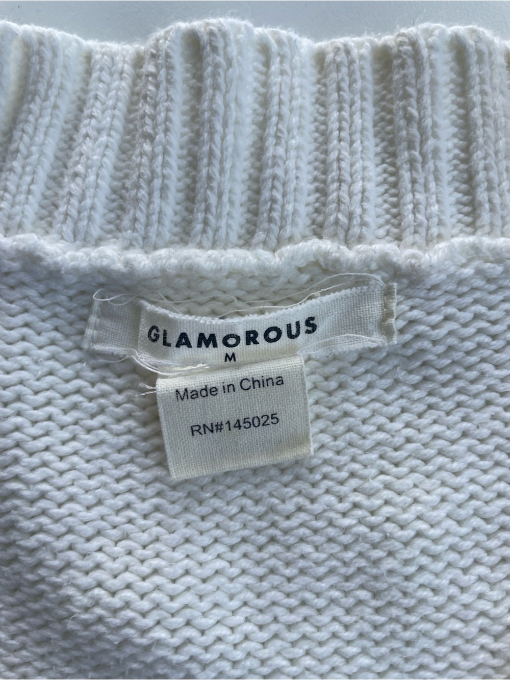 Glamorous Cream Cropped Cardigan with Blue Floral Embroidery - Picture 5 of 5